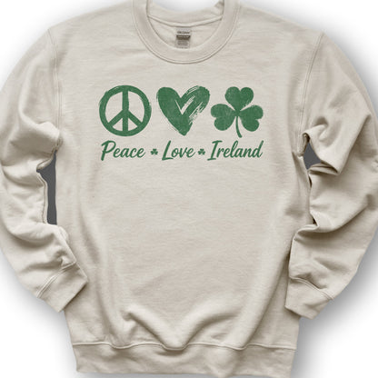 Peace Love Ireland Sweatshirt - Sand