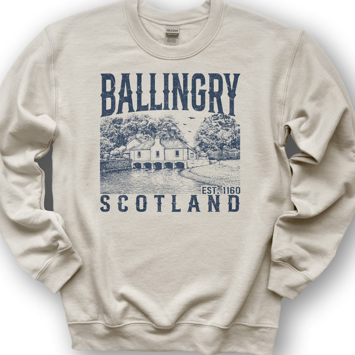 Ballingry Scotland Sketch Sweatshirt - Sand