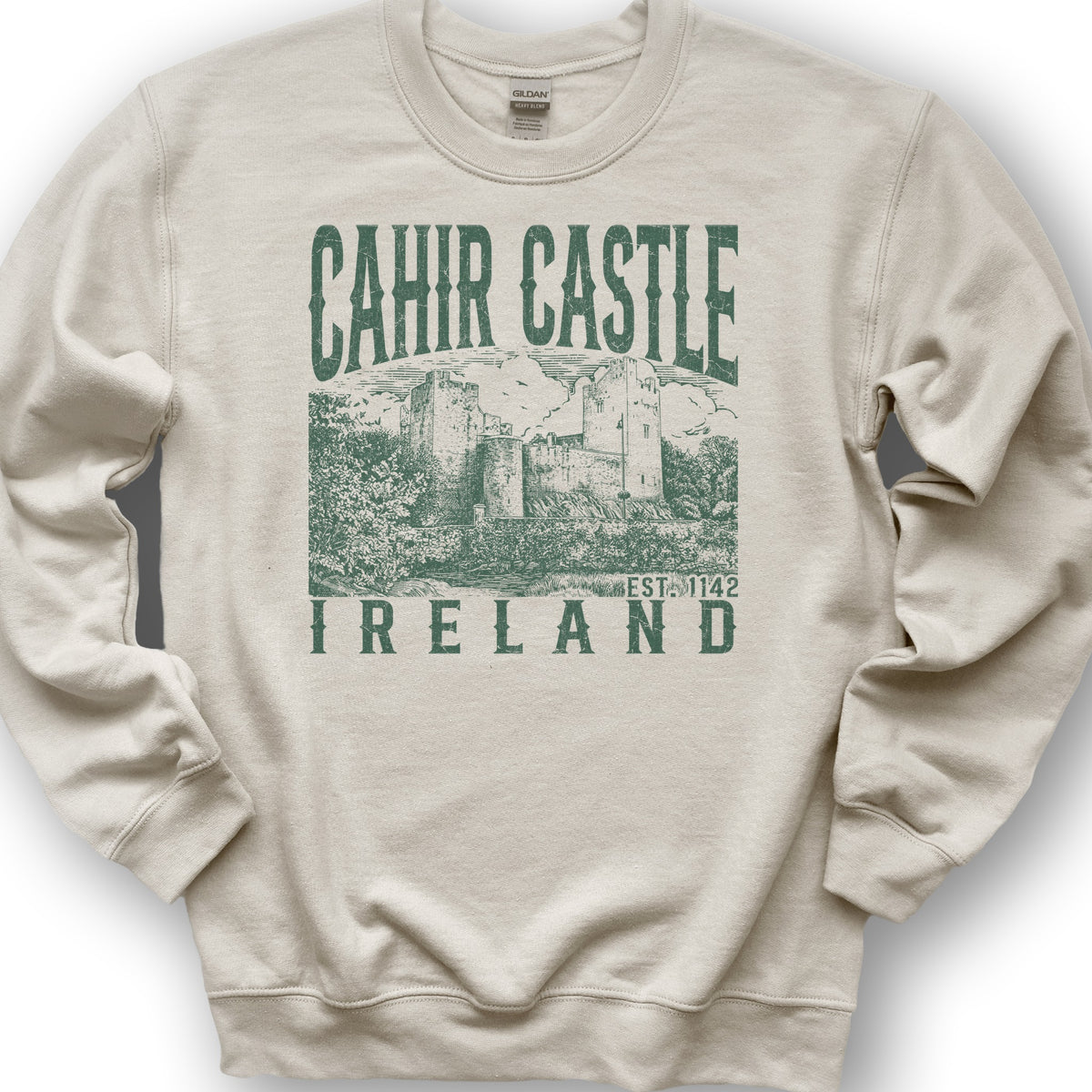 Cahir Castle Ireland Sketch Sweatshirt - Sand