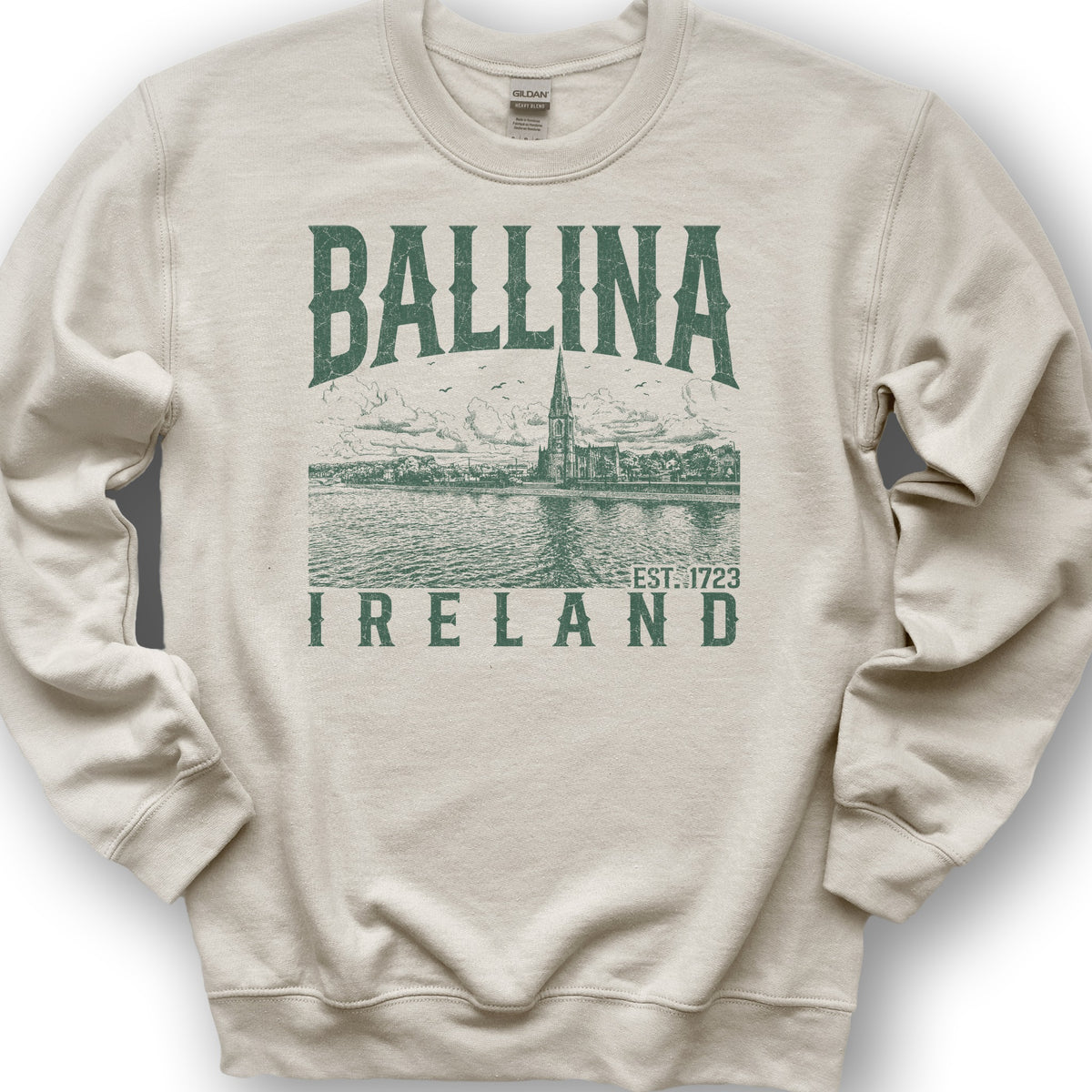 Ballina Ireland Sketch Sweatshirt - Sand