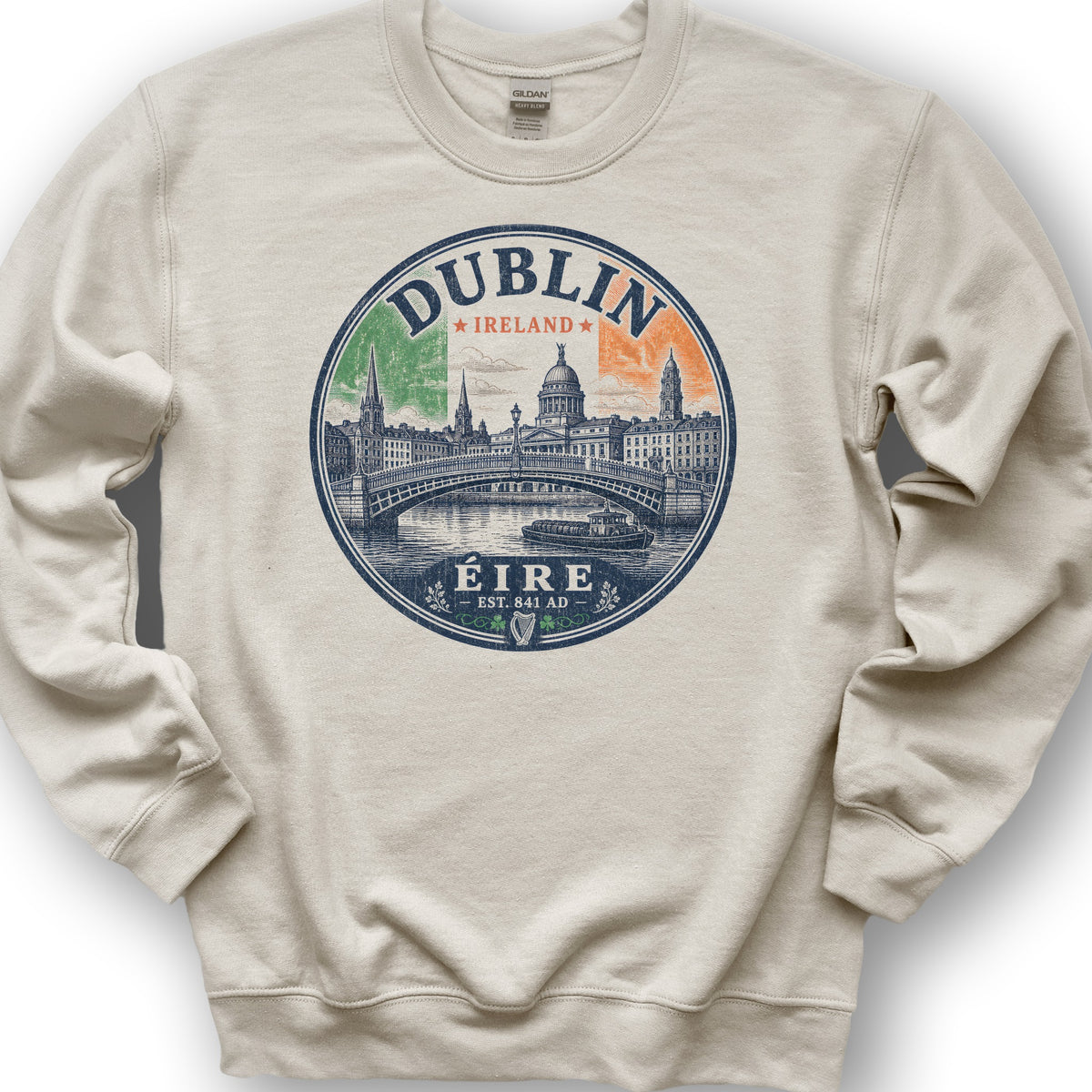 Dublin Badge Sweatshirt - Sand