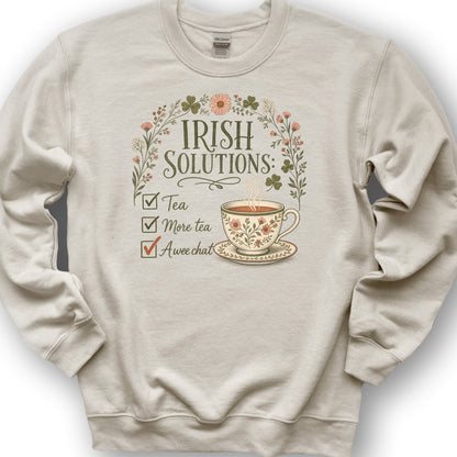 Irish Solutions Tea Cup Sweatshirt - Sand