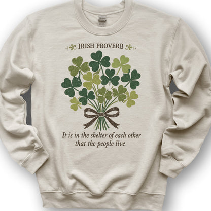 Irish Proverb Shelter Sweatshirt - Sand