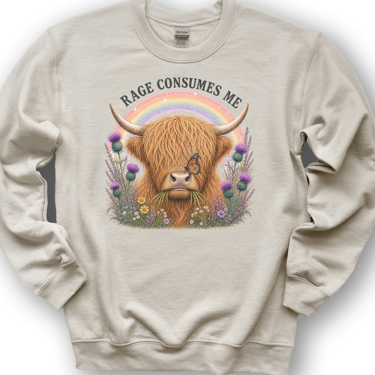 Raging Coo Rainbow Sweatshirt - Sand
