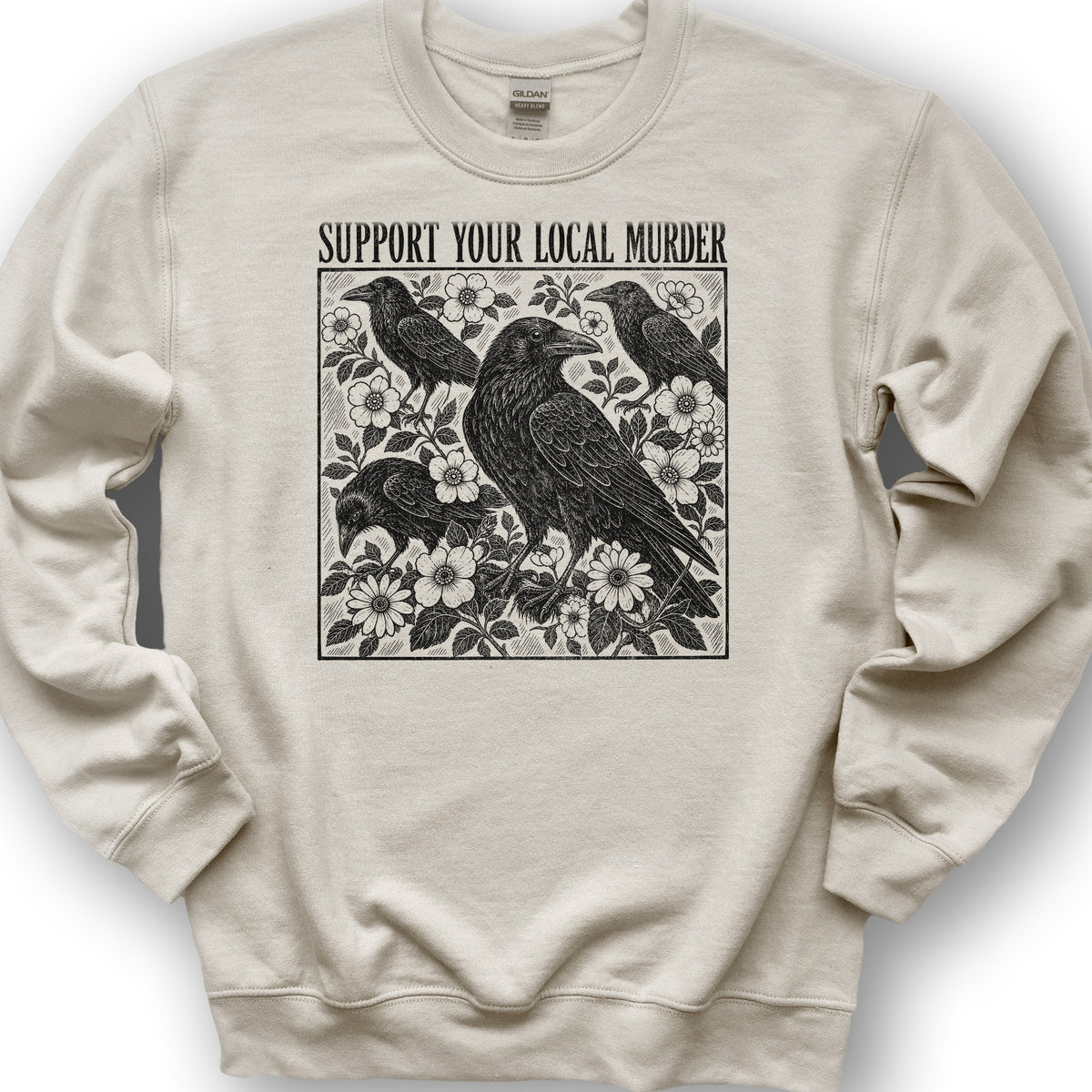 Crow Local Murder Sweatshirt - Sand