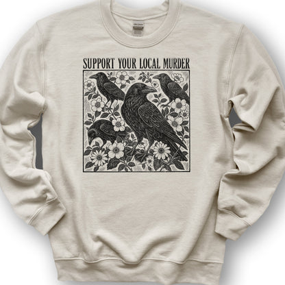 Crow Local Murder Sweatshirt - Sand