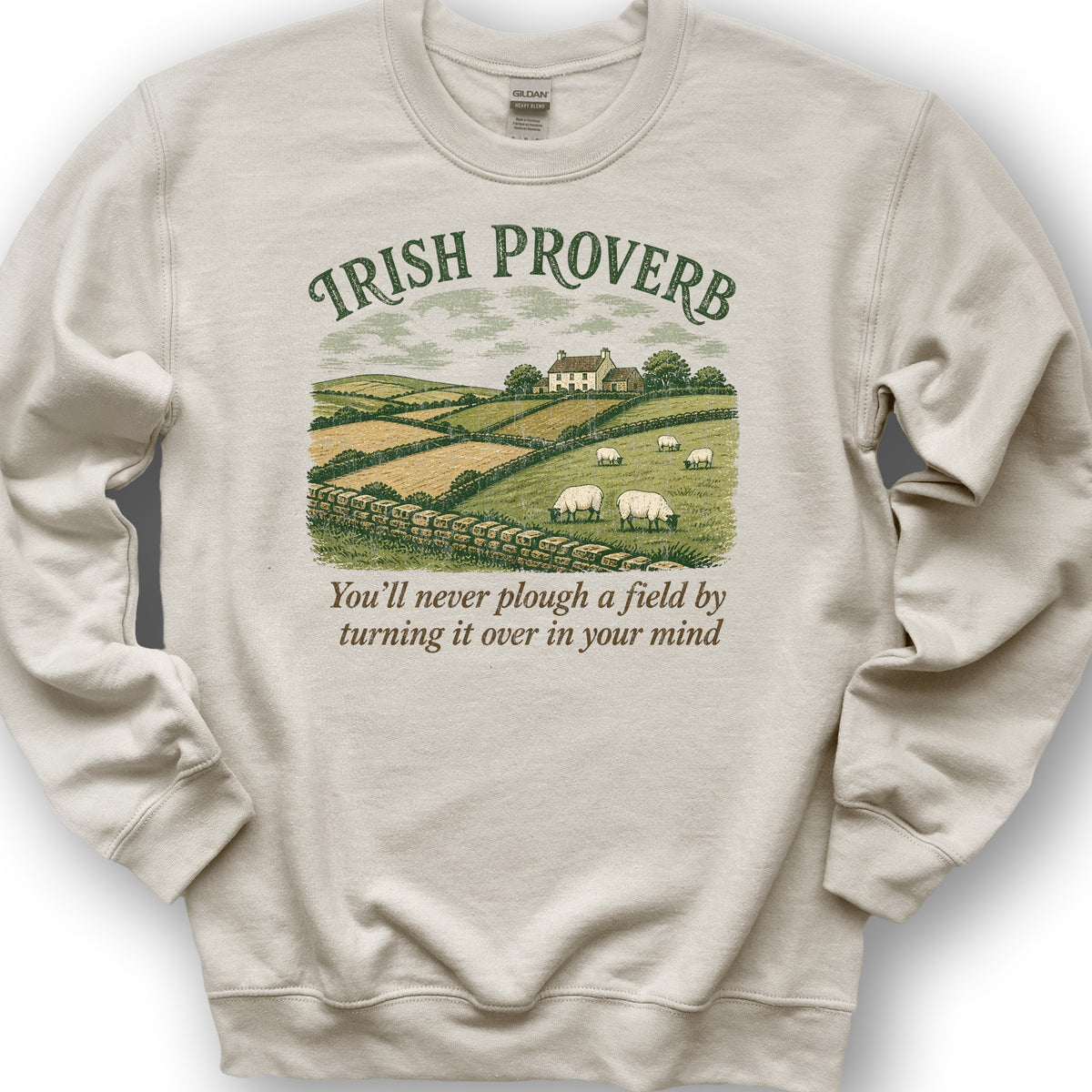 Plough Proverb Sweatshirt - Sand