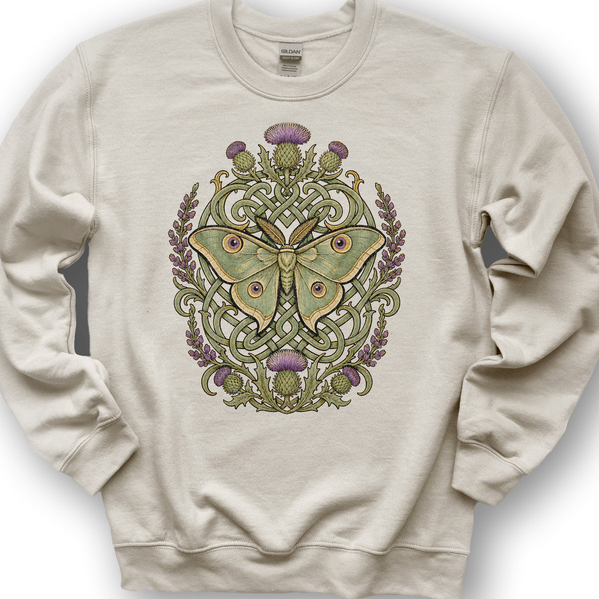 Emperor Moth Thistle Sweatshirt - Sand