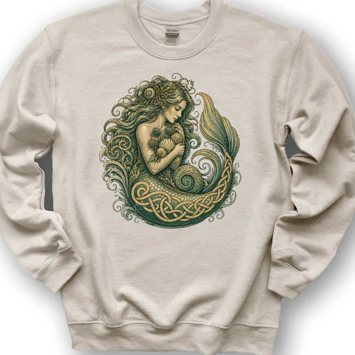 Celtic Mermaid Sweatshirt - Sand