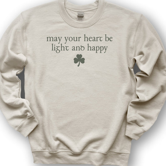 May Your Heart Be Light Sweatshirt - Sand