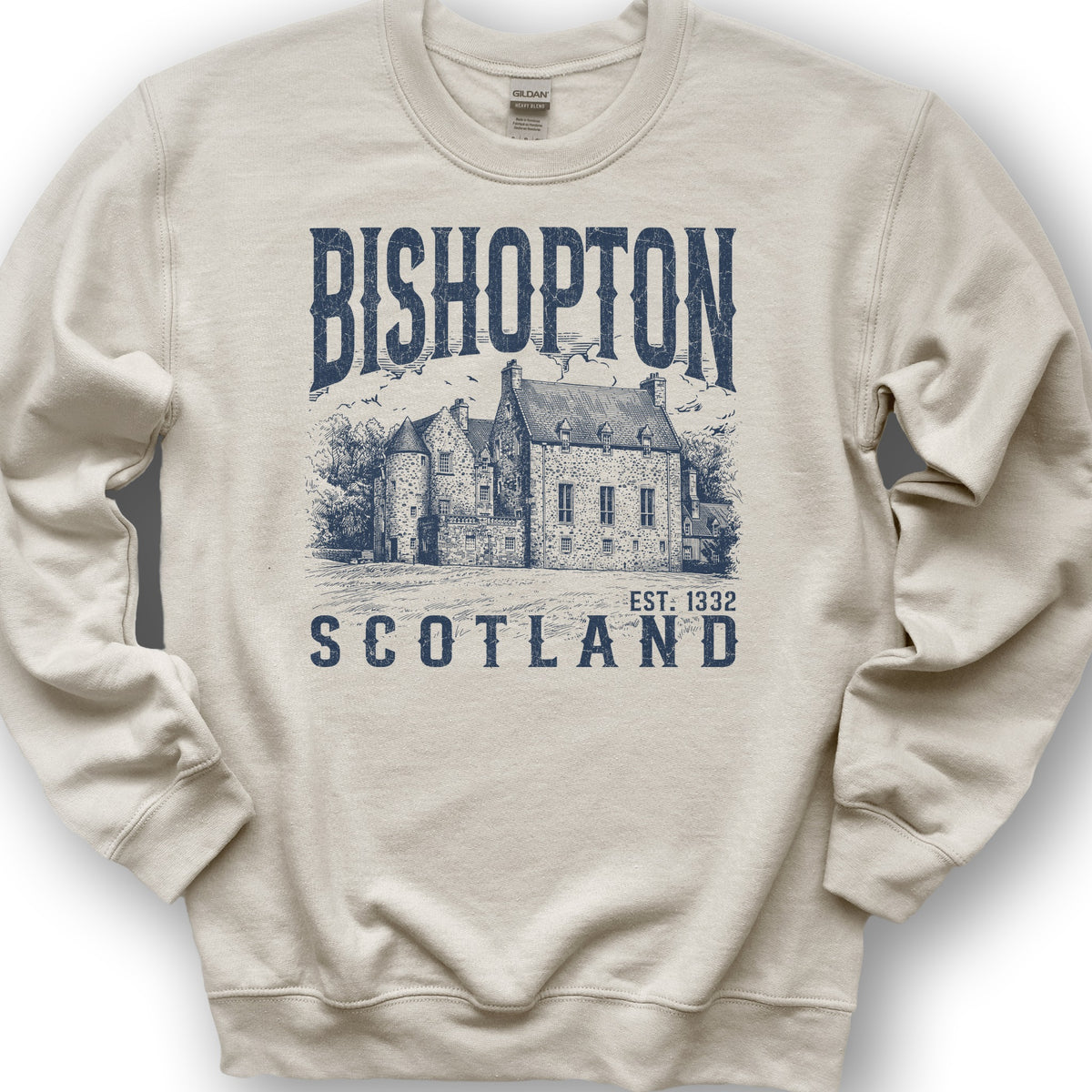 Bishopton Scotland Sketch Sweatshirt - Sand