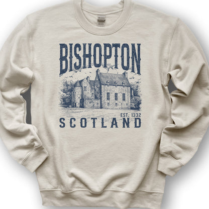 Bishopton Scotland Sketch Sweatshirt - Sand