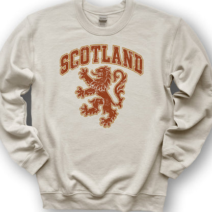 Red Vintage Rampant Lion Sweatshirt - Sand