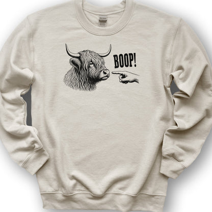 Boop Highland Coo Sweatshirt - Sand
