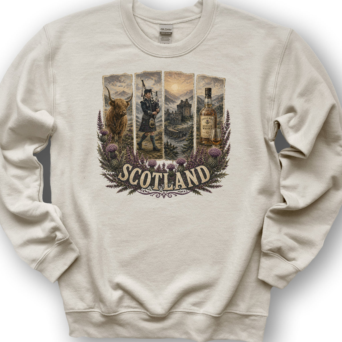 Scotland Panels Sweatshirt - Sand