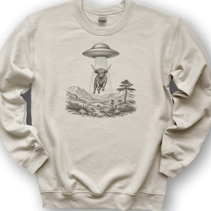 Highland Coo UFO Sweatshirt - Sand