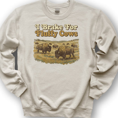 Fluffy Cow Brake Sweatshirt - Sand
