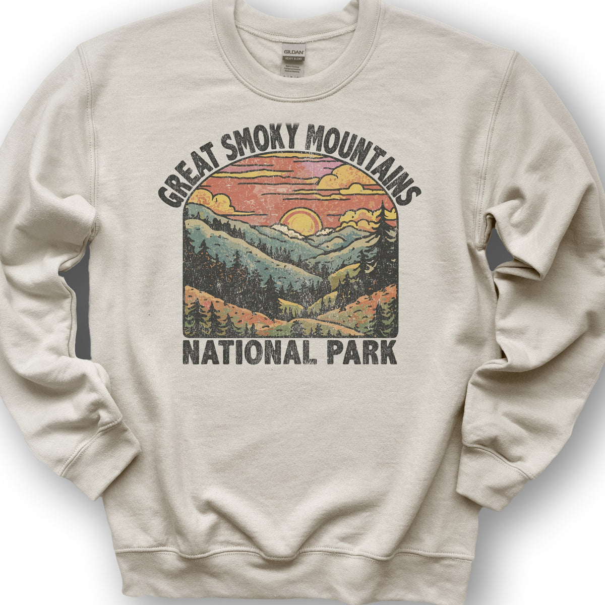 Great Smoky Mountains National Park Sunset Sweatshirt - Sand