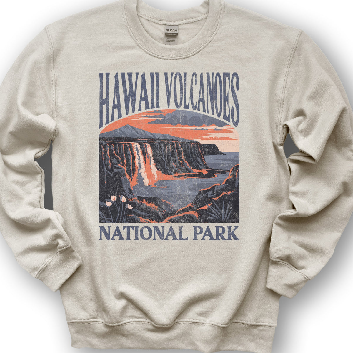 Hawaii Volcanoes National Park "Big and Bold" Sweatshirt - Sand