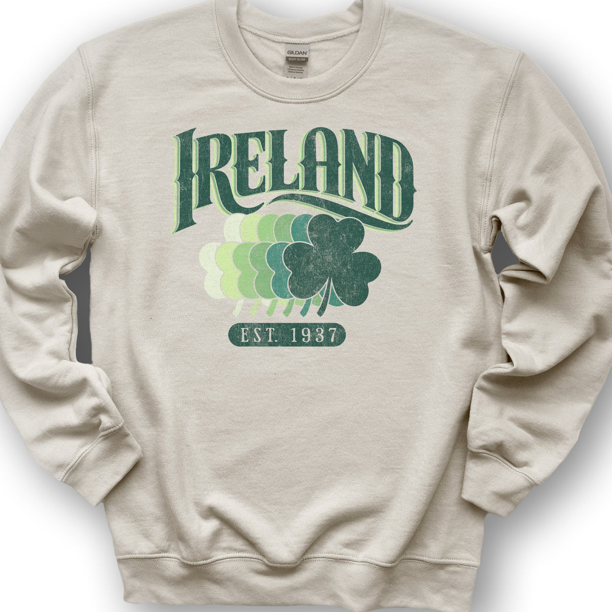 Ireland Shamrock Series Crewneck Sweatshirt - Sand