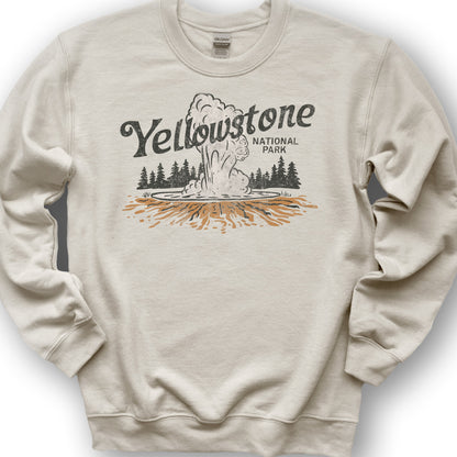 Yellowstone National Park "Old Faithful" Sweatshirt - Sand