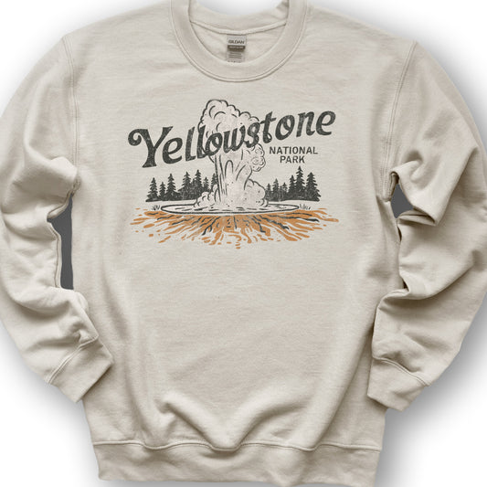 Yellowstone National Park "Old Faithful" Sweatshirt - Sand