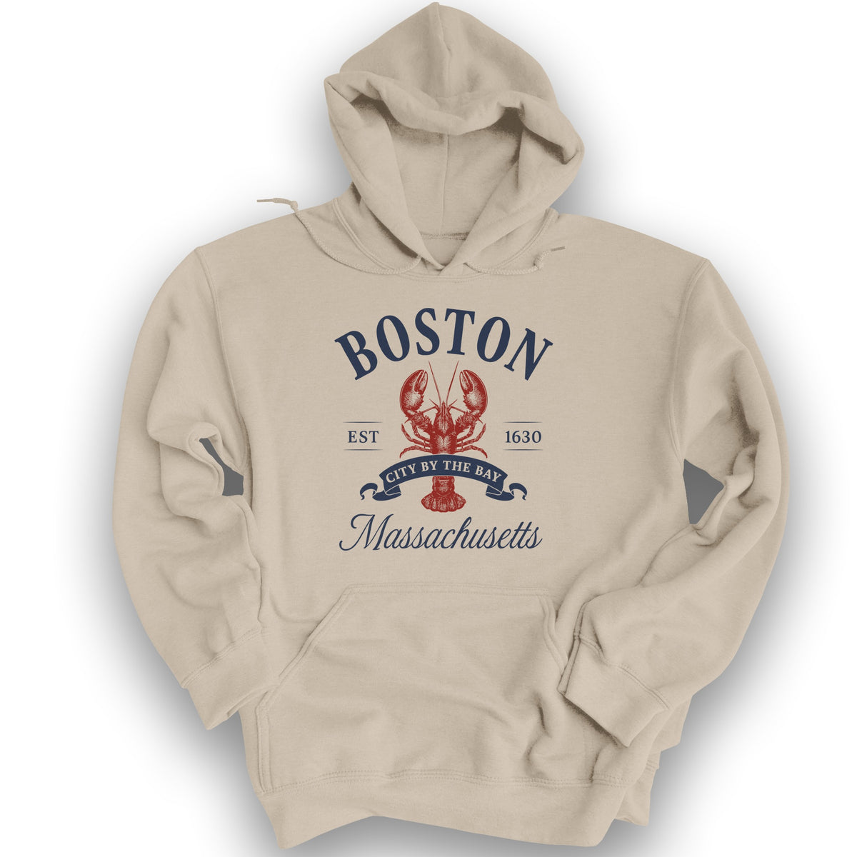 Boston City By the Bay Lobster Hoodie - Sand