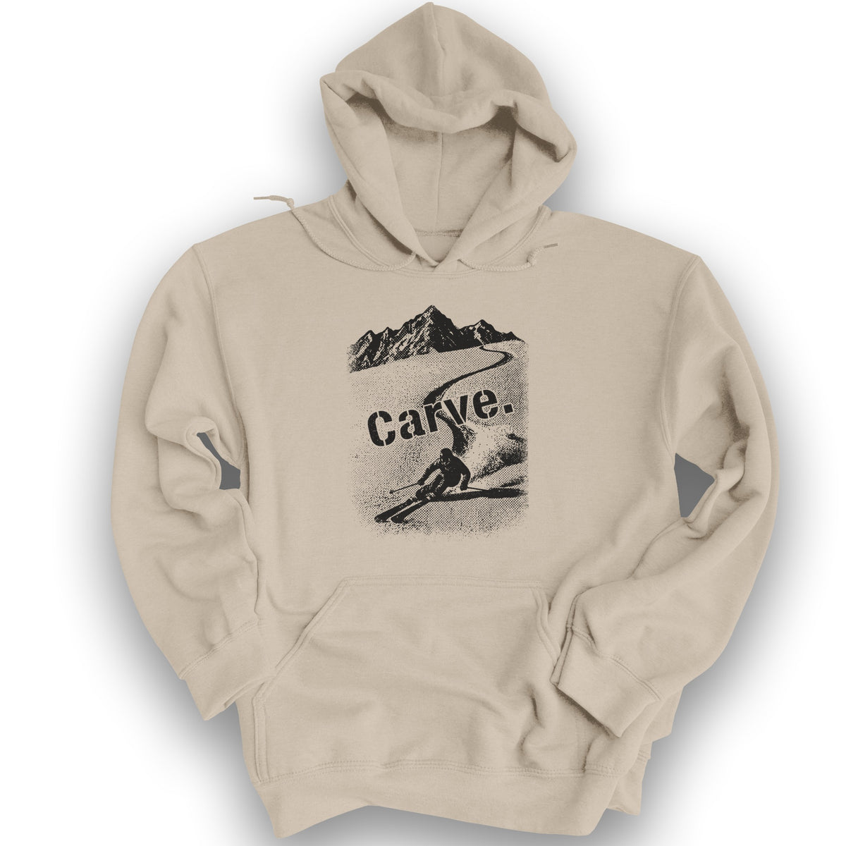 Carve Ski Print Hoodie - Sand