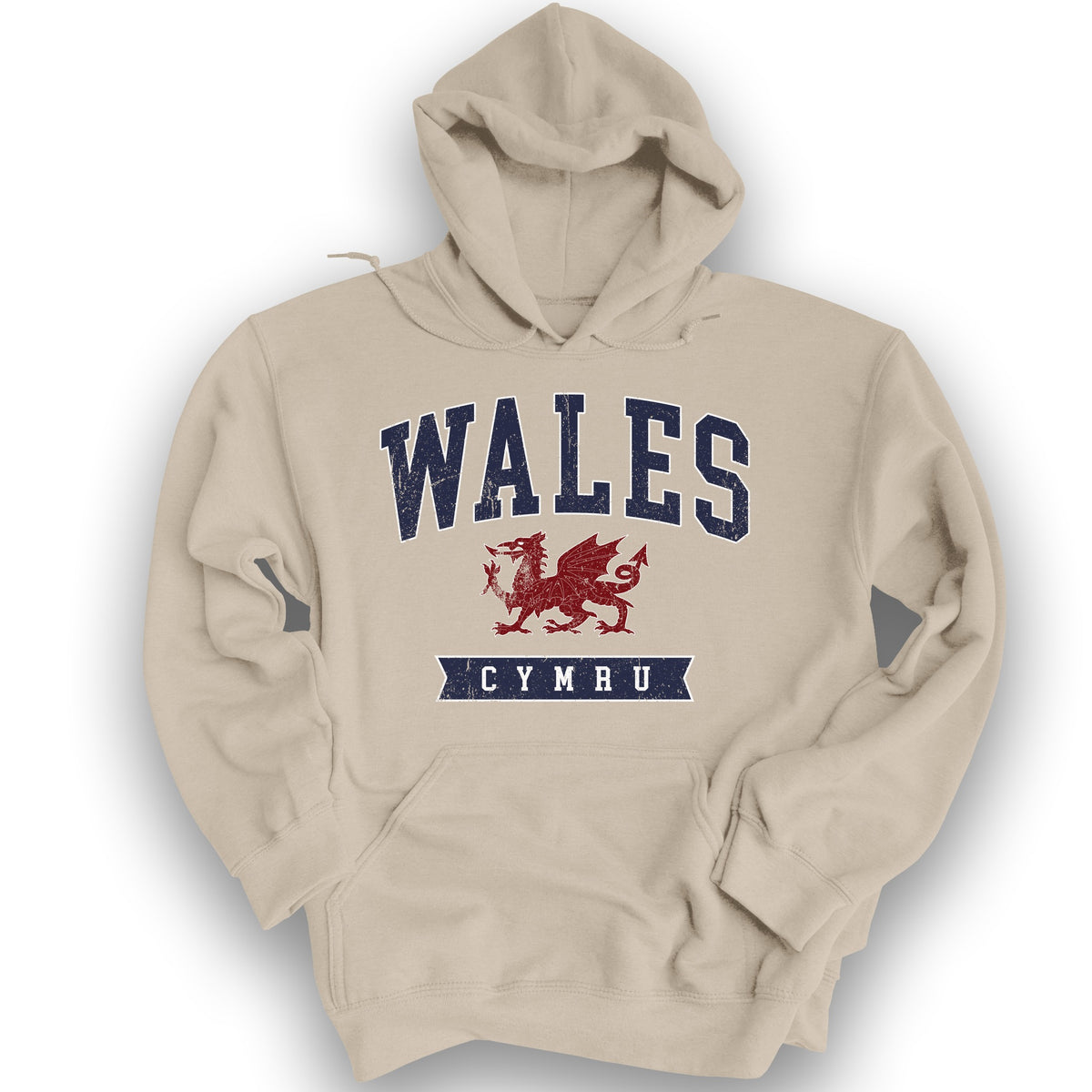 Wales Varsity Dragon Hoodie - Sand