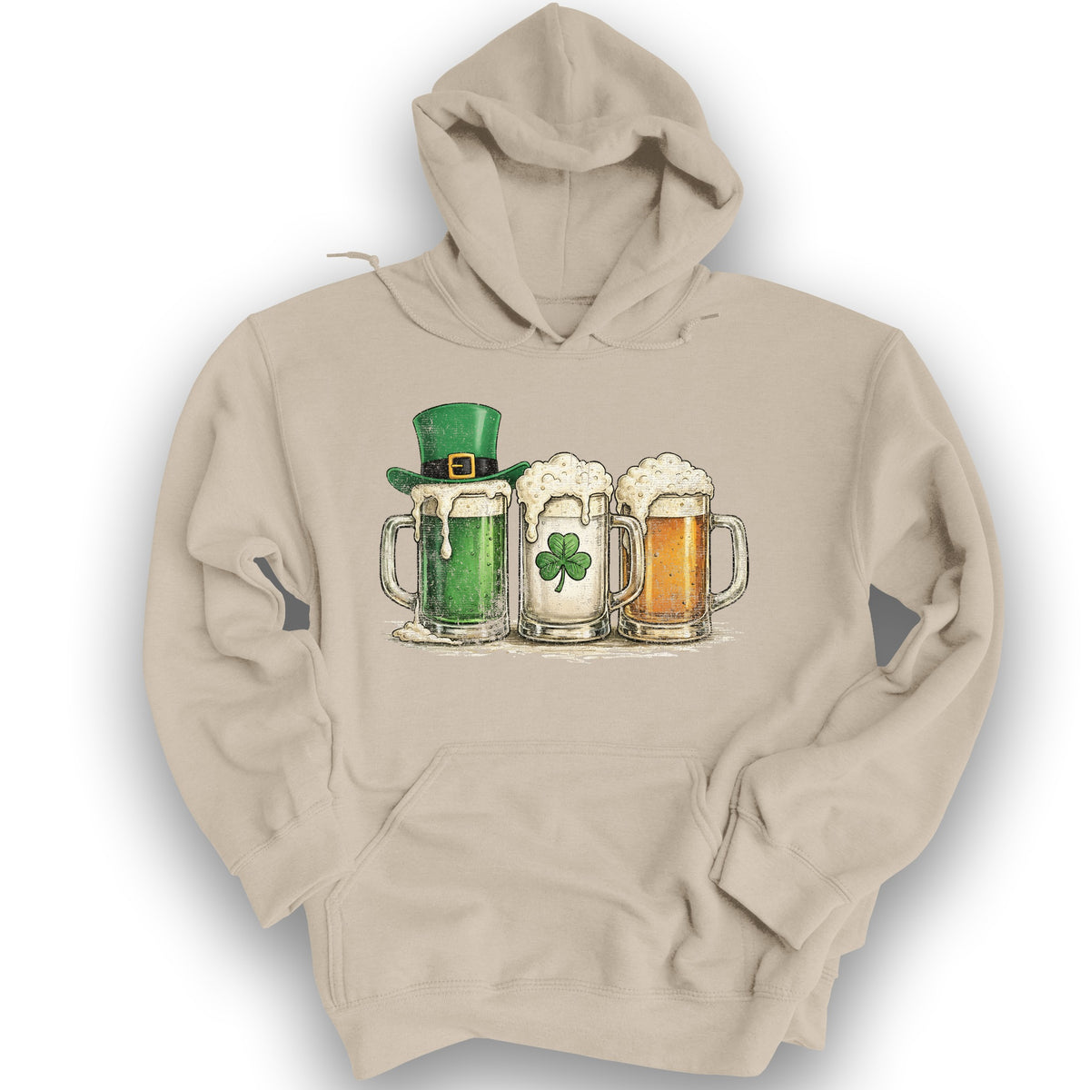 Irish Flag Mugs Hoodie - Sand
