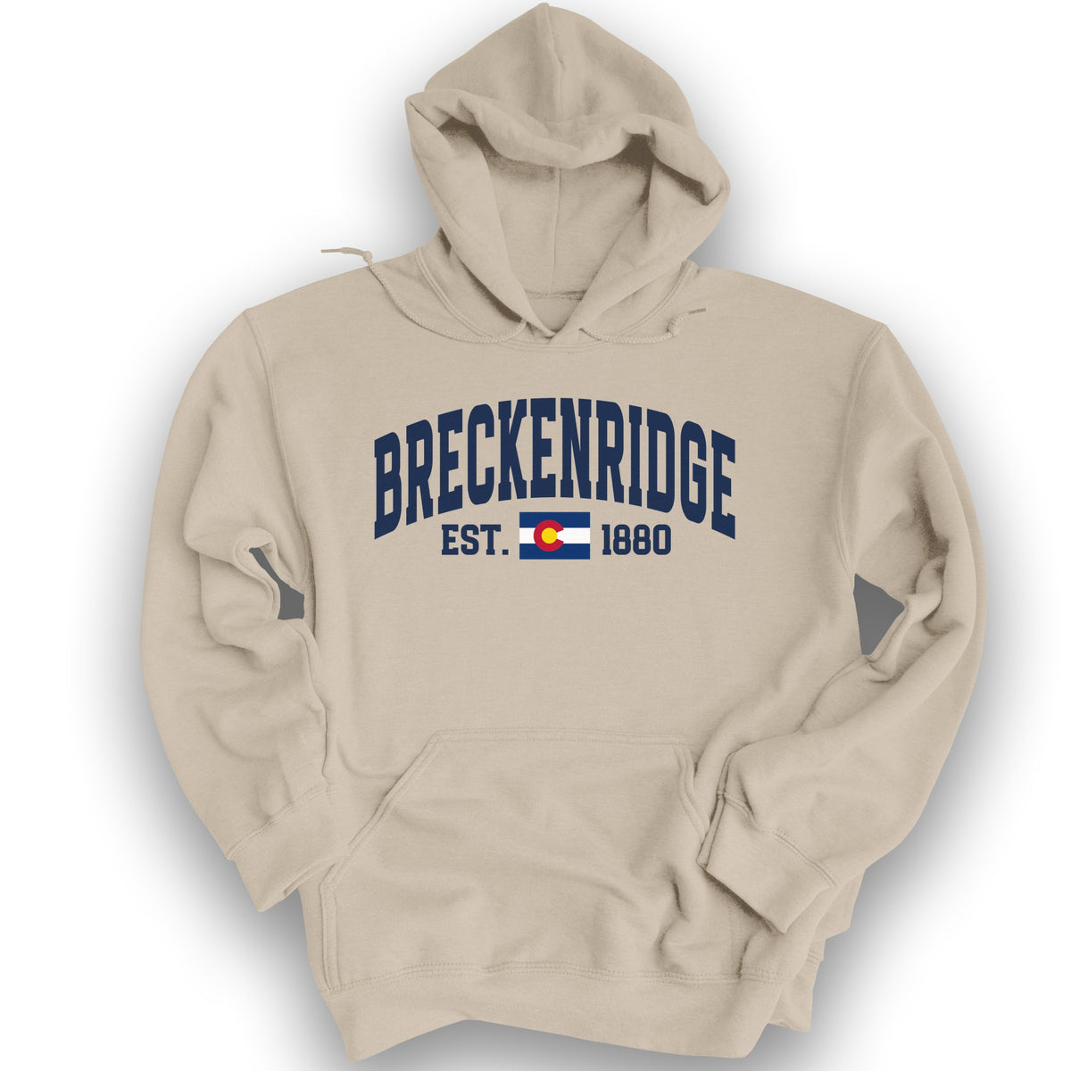 Breckenridge Colorado Varsity Hoodie - Sand