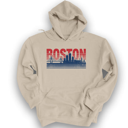 Boston Skyline Hoodie - Sand
