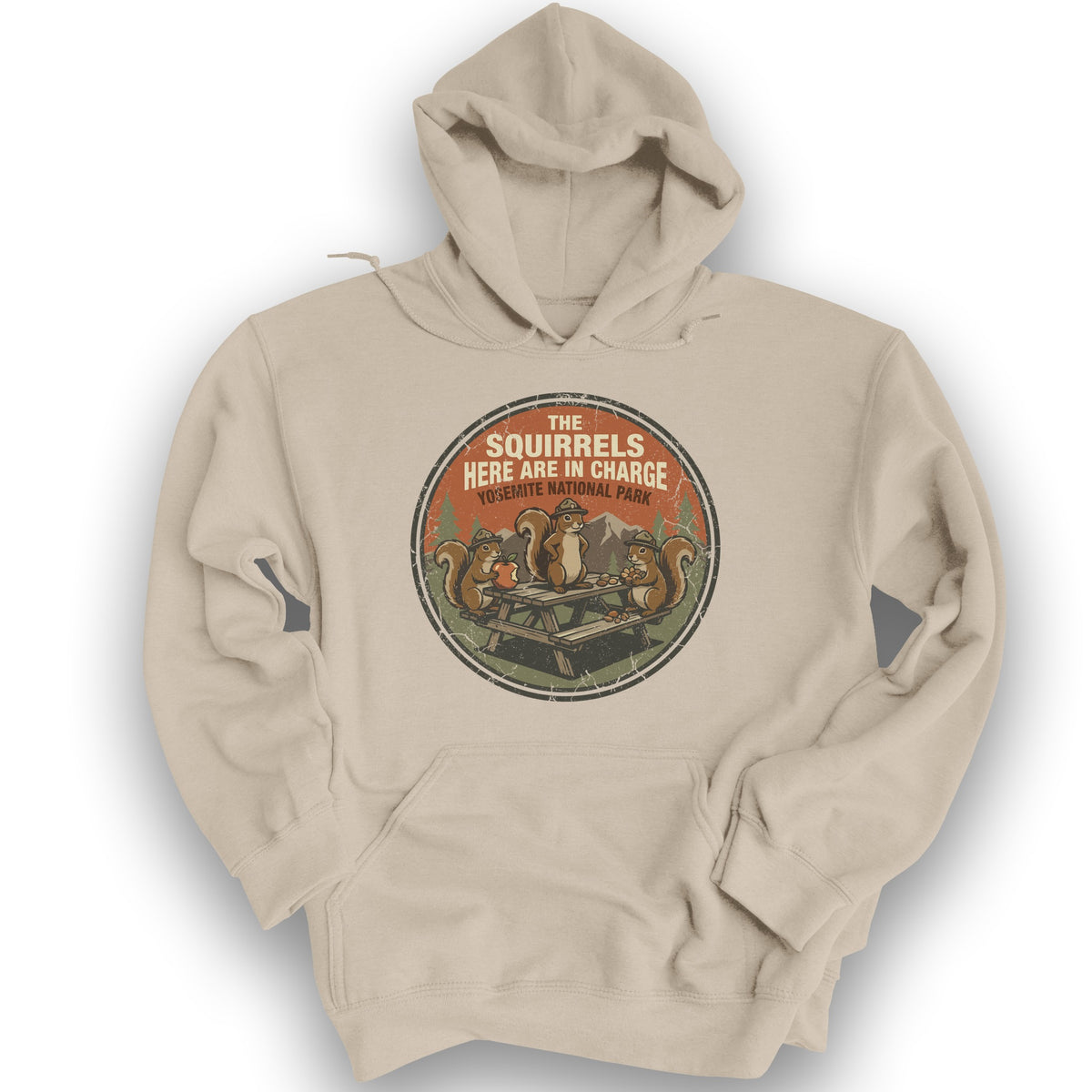 2026022204 The Squirrels Here In The Charge - Gildan 18500 Hoodie - Sand