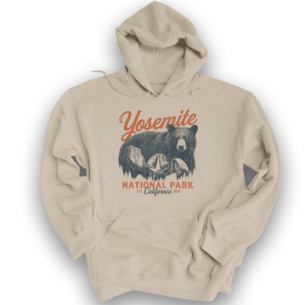 Yosemite Bear Etching Hoodie - Sand