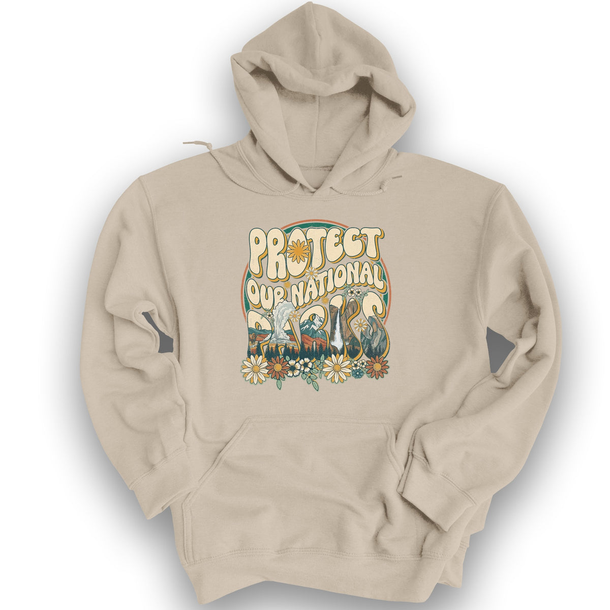Protect Our Parks Groovy Hoodie - Sand