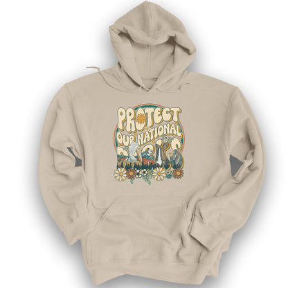 Protect Our Parks Groovy Hoodie - Sand