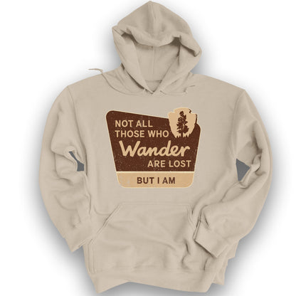 Not All Who Wander Hoodie - Sand