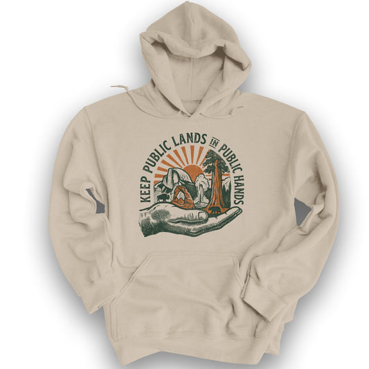 Public Lands Public Hands V1 Hoodie - Sand