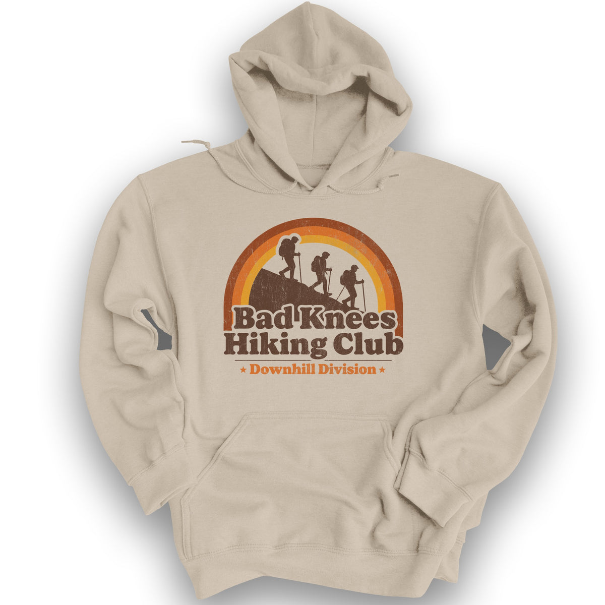 Bad Knees Hiking Club Hoodie - Sand