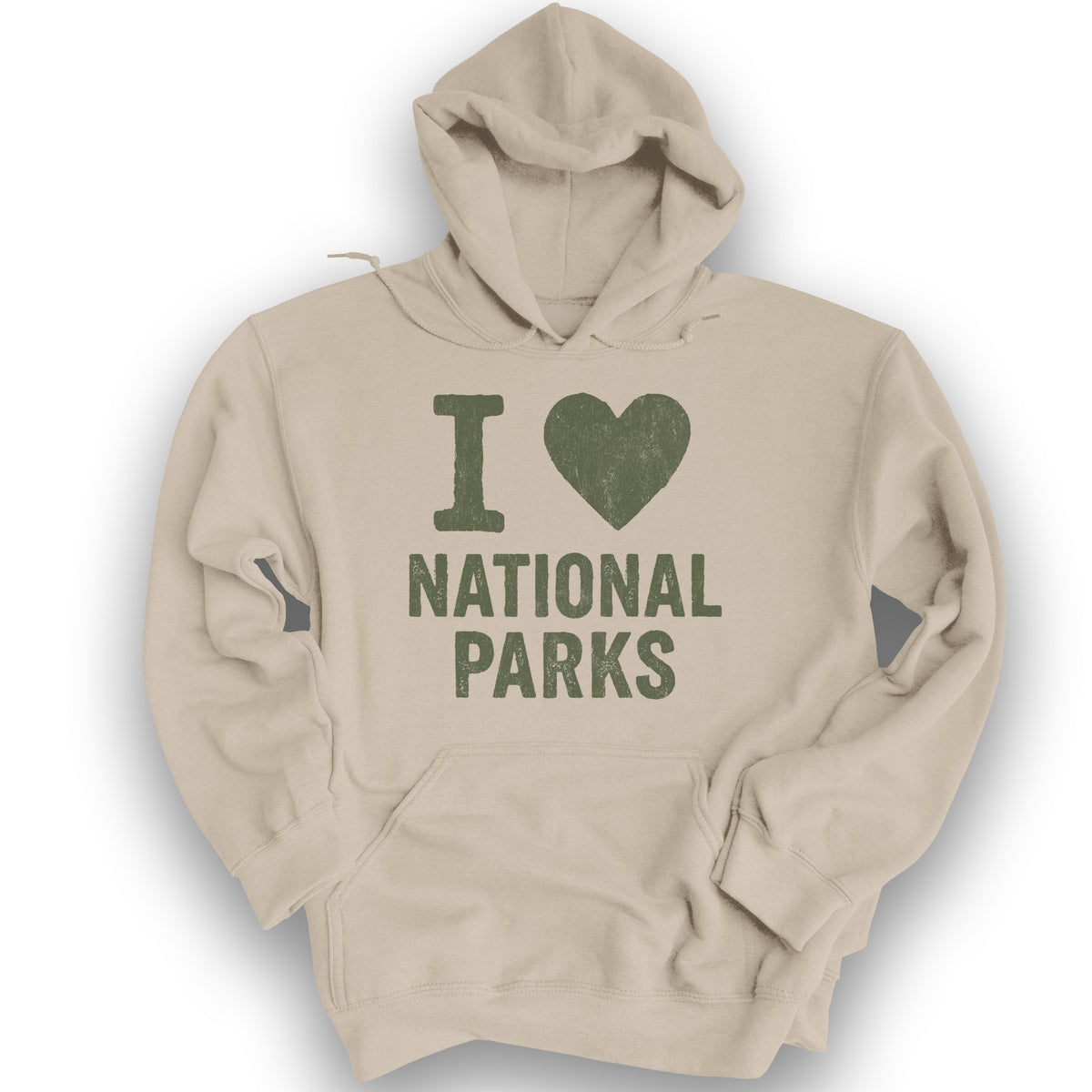 I Love National Parks Vintage Hoodie - Sand