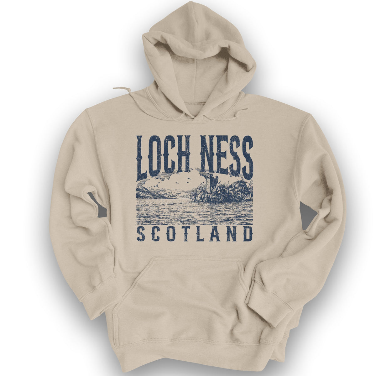 Loch Ness Sketch Hoodie - Sand