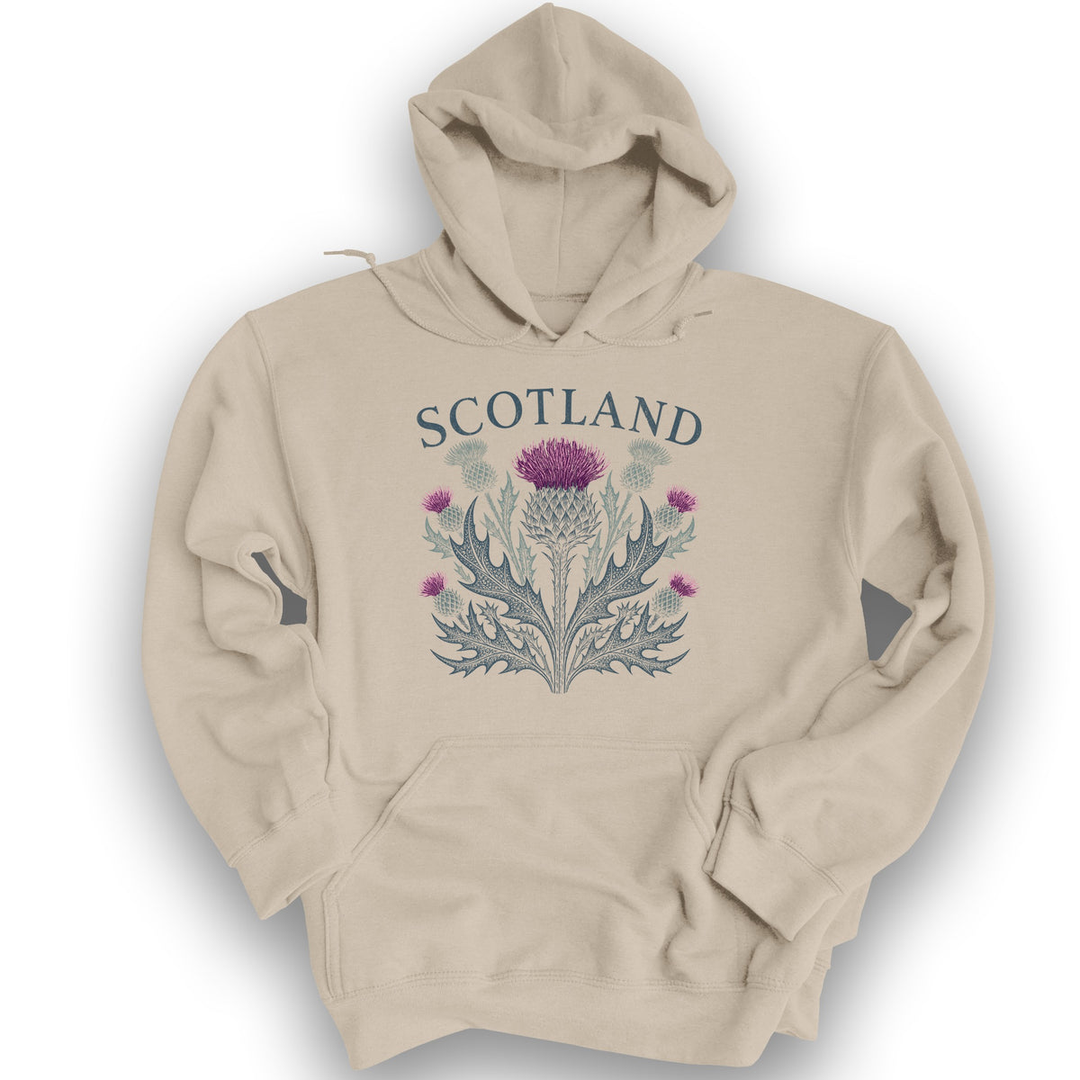 Scotland Thistle Echo Hoodie - Sand