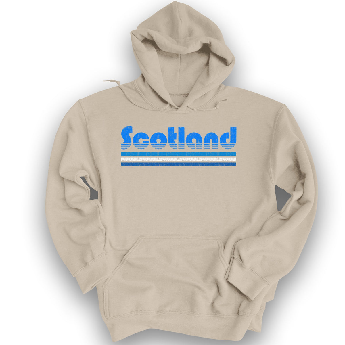 Scotland Retro Stripe Hoodie - Sand