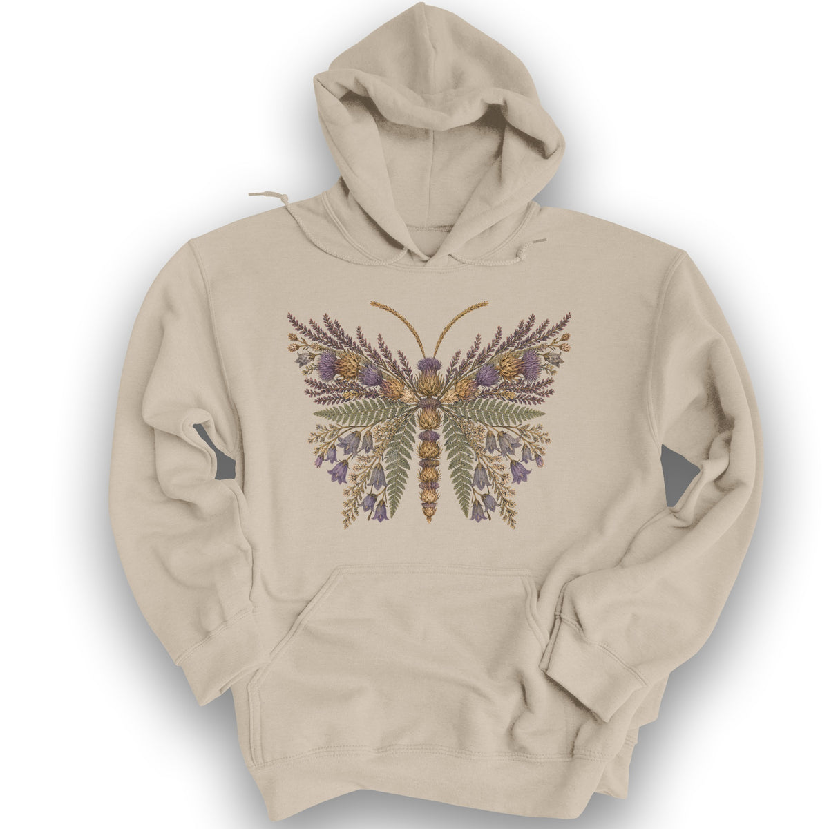 Thistle Butterfly Hoodie - Sand