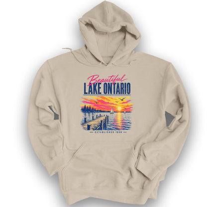Lake Ontario Color Burst Hoodie - Sand