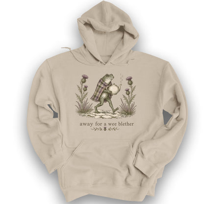 Wee Blether Frog Hoodie - Sand