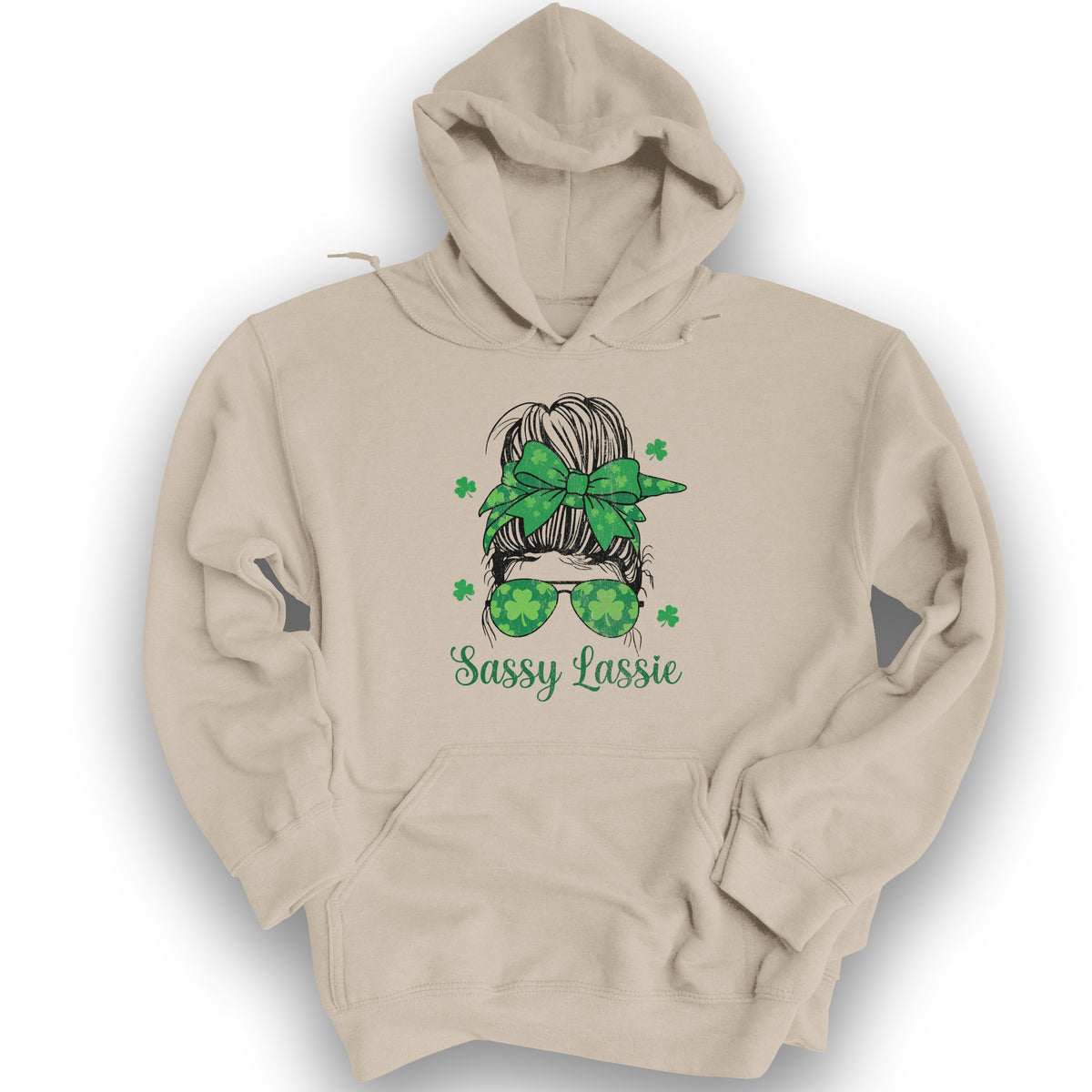 Irish Sassy Lassy Hoodie - Sand