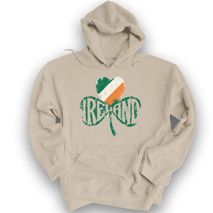 Ireland Shamrock Flag Hoodie - Sand