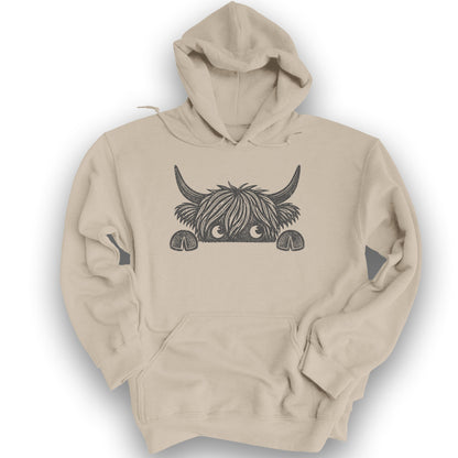 Peeking Coo Hoodie - Sand