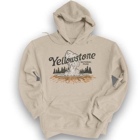 Yellowstone National Park "Old Faithful" Hoodie - Sand